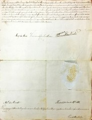 MANUSCRITO. Carta patente de El Rei D. João VI Principe Regente a Marcelino Malafaya Freire Telles, Capitão do Regimento de Cavalaria nº2. Com Selo Real